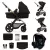 KINDERKRAFT Moov 2 3v1 kombinált babakocsi Pure Black - habkerekek