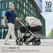 KINDERKRAFT Babakocsi kombinált Moov 2 Air 3 az 1-ben Moonlight Grey