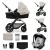 KINDERKRAFT Babakocsi kombinált Moov 2 3v1 Moonlight Grey - habkerekek