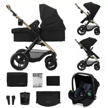   KINDERKRAFT Kombinált babakocsi 3 az 1-ben Moov 2 XL Air Fekete