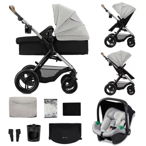 KINDERKRAFT Kombinált babakocsi 3 az 1-ben Moov 2 XL Air Szürke