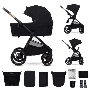 KINDERKRAFT Kombinált babakocsi Nea 2 2in1 Midnigth Black