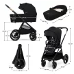 KINDERKRAFT Kombinált babakocsi Nea 2 2in1 Midnigth Black