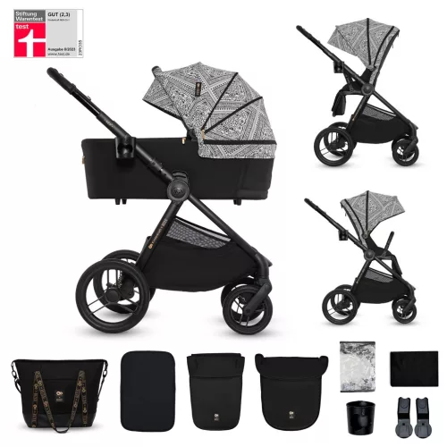 KINDERKRAFT Kombinált babakocsi Nea 2 2 az 1-ben Lunar Black Bizuu