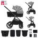KINDERKRAFT Kombinált babakocsi Nea 2 2 az 1-ben Lunar Black Bizuu