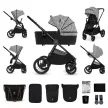 KINDERKRAFT Kombinált babakocsi Nea 2 2 az 1-ben Lunar Black Bizuu