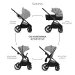 KINDERKRAFT Kombinált babakocsi Nea 2 2 az 1-ben Lunar Black Bizuu