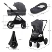 KINDERKRAFT Kombinált babakocsi Nea 2 2in1 Dark Grey