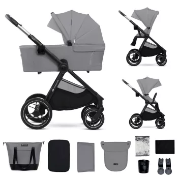 KINDERKRAFT Kombinált babakocsi Nea 2 2in1 Platinum Grey