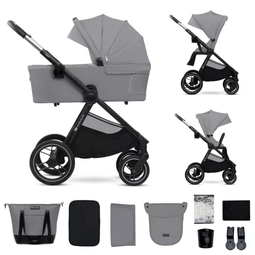 KINDERKRAFT Kombinált babakocsi Nea 2 2in1 Platinum Grey