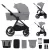 KINDERKRAFT Kombinált babakocsi Nea 2 2in1 Platinum Grey