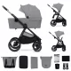 KINDERKRAFT Kombinált babakocsi Nea 2 2in1 Platinum Grey