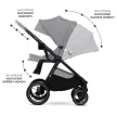KINDERKRAFT Kombinált babakocsi Nea 2 2in1 Platinum Grey
