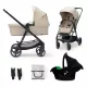 KINDERKRAFT Babakocsi kombinált 3 az 1-ben Newly Sand bézs + Mink PRO