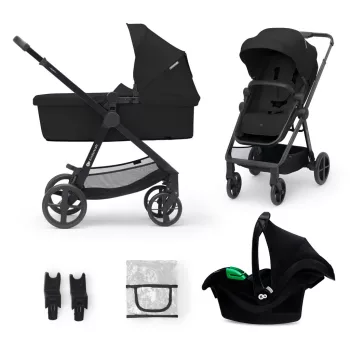   KINDERKRAFT Babakocsi kombinált 3 az 1-ben Newly Classic fekete + Mink PRO