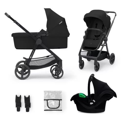 KINDERKRAFT Babakocsi kombinált 3 az 1-ben Newly Classic fekete + Mink PRO