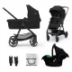 KINDERKRAFT Babakocsi kombinált 3 az 1-ben Newly Classic fekete + Mink PRO