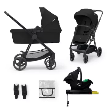   KINDERKRAFT Babakocsi kombinált 4 az 1-ben Newly Classic Black + Mink PRO