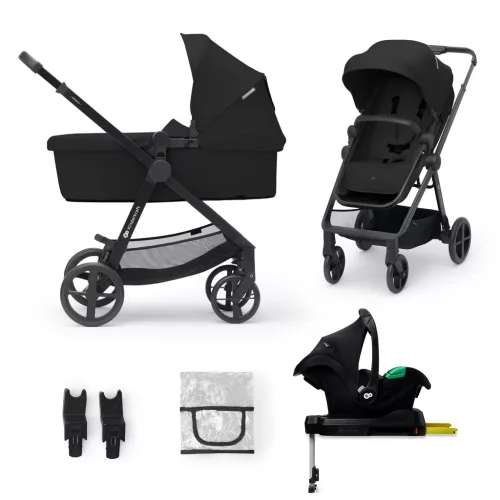 KINDERKRAFT Babakocsi kombinált 4 az 1-ben Newly Classic Black + Mink PRO