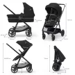 KINDERKRAFT Babakocsi kombinált 4 az 1-ben Newly Classic Black + Mink PRO