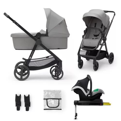 KINDERKRAFT Babakocsi kombinált 4 az 1-ben Newly Classic Grey + Mink PRO