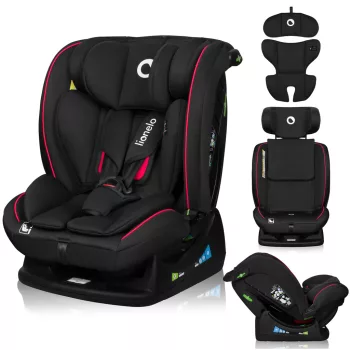   LIONELO Autósülés Aart i-Size (40-150 cm) Fekete Karbon Piros