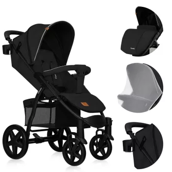 LIONELO Sport babakocsi Annet Plus Black Carbon