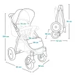 LIONELO Sport babakocsi Annet Plus Black Carbon