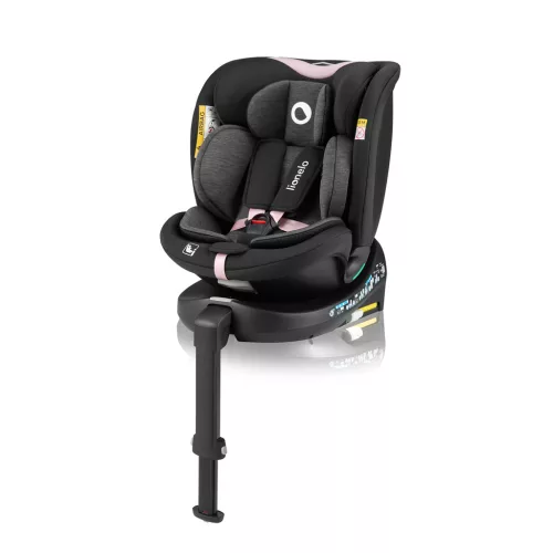 LIONELO Autósülés Navy i-Size (40-150 cm) Fekete Rózsaszín