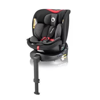 LIONELO Autósülés Navy i-Size (40-150 cm) Fekete Piros