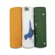 LIONELO Bambusz pelenkák Bamboo Set Dino, 3 db