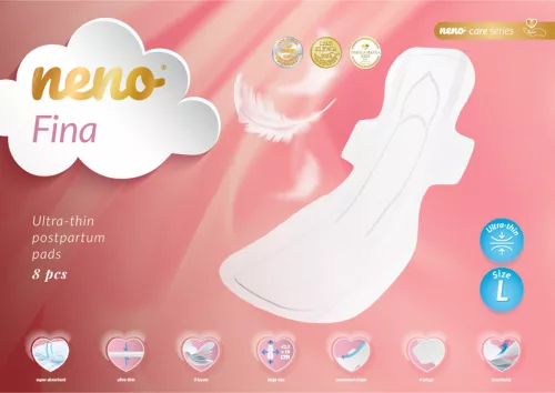NENO Ultra vékony szülés utáni betétek Fina méret S L 8db