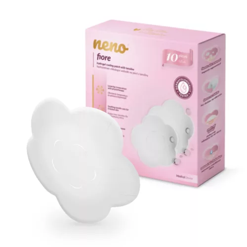 NENO Fiore hidrogél hűsítő melltartóbetét lanolinnal irritált mellbimbókra, 10 db.