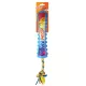 NERF DOG Kutyajáték sípoló húzó színes fogantyúval és textil kötéllel 29 cm