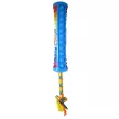 NERF DOG Kutyajáték sípoló húzó színes fogantyúval és textil kötéllel 29 cm
