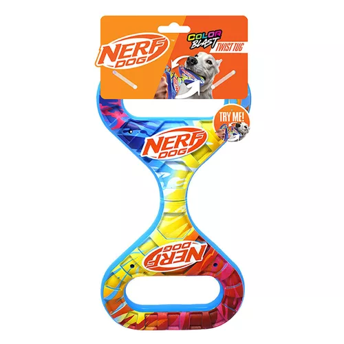 NERF DOG Játék kutyáknak forgó Infinity húzójáték színes fogantyúval 27 cm