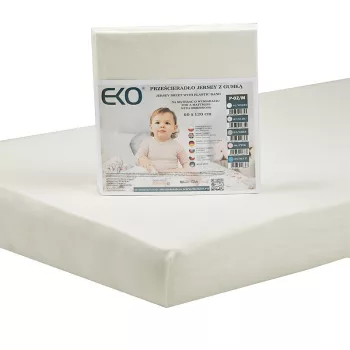 EKO Lepedő gumírozott jersey bézs 120x60 cm