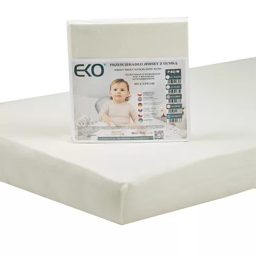 EKO Lepedő gumírozott jersey bézs 120x60 cm