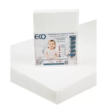 EKO Lepedő gumírozott jersey fehér 120x60 cm