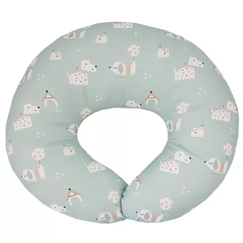 EKO Szoptatós párna kicsi VELVET Dogs Mint 60x60 cm