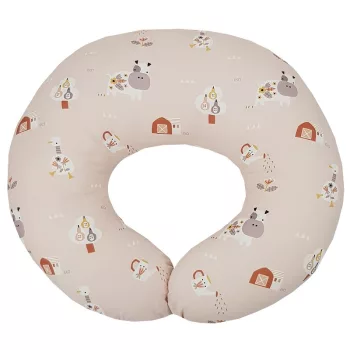   EKO Szoptatós párna kicsi VELVET My farm Powder pink 60x60 cm