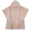 EKO Pončo pamutból kapucnival és fülekkel Powder pink 75x120 cm