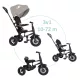 QPLAY Tricikli  Rito air gel (Gumi) Grey, életkor 10-72 hónap
