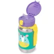 SKIP HOP Zoo Rozsdamentes szívószálas vízüveg Egyszarvú 12hó+