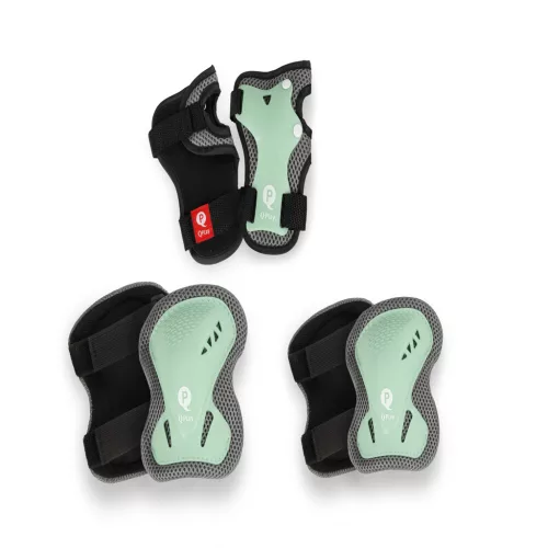 QPLAY Gyermekvédők Jade Green, méret S, kor 3-5 év