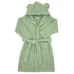 EKO Köntös pamutból kapucnival és fülekkel Olive green méret L 92-98