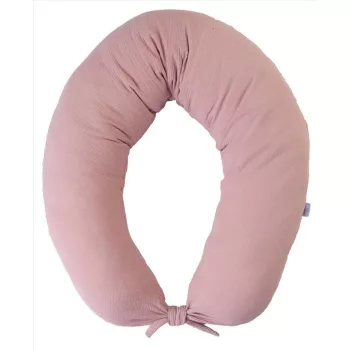   BABYMATEX Szoptatós párna muszlin Moon vintage rózsaszín 260cm