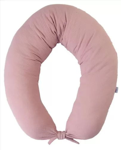 BABYMATEX Szoptatós párna muszlin Moon vintage rózsaszín 260cm