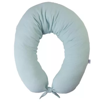   BABYMATEX Szoptatós párna muszlin Moon világos türkiz 260cm