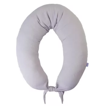   BABYMATEX Szoptatós párna muszlin Moon világosszürke 260cm